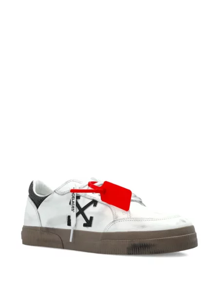 Sneakerși Off-white din piele alb