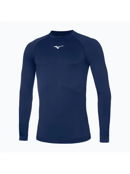 Longsleeve do biegania Mizuno Uni Core navy/ white biały
