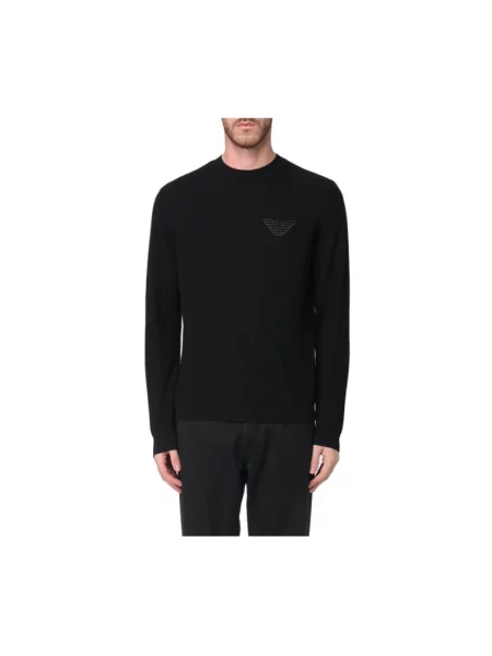 Sweter Emporio Armani wełniany czarny