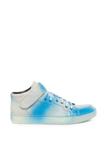 Sneakerși Lanvin cu șireturi din dantelă cu bretele albastru
