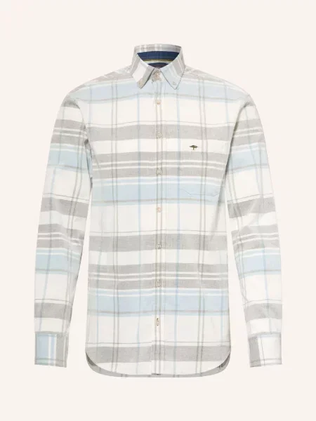 Fynch-Hatton Kordová Košile Regular Fit / režná / černošedá šedá