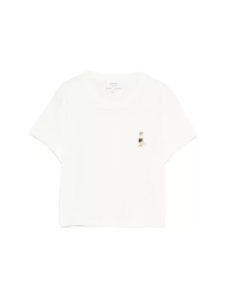 Haftowana koszulka Maison Kitsune biała