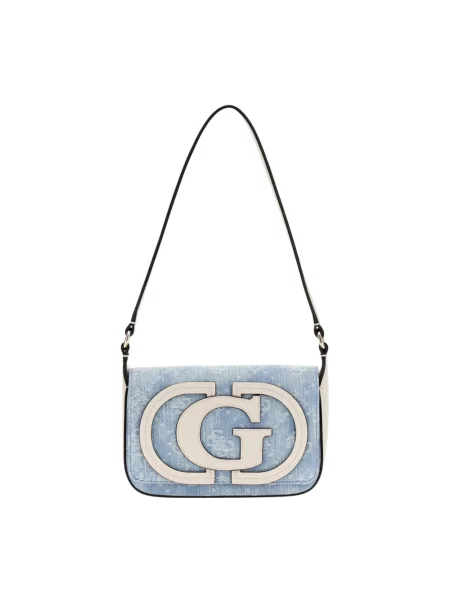 Torebka Guess z logo niebieska