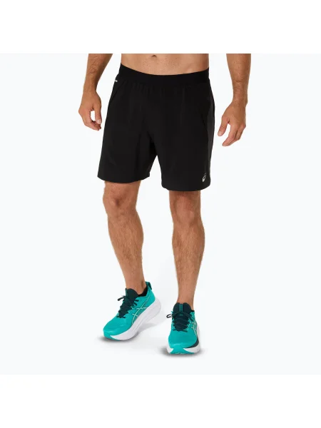 Pantaloni scurți de alergare pentru bărbați ASICS Road performance black/graphite grey negru