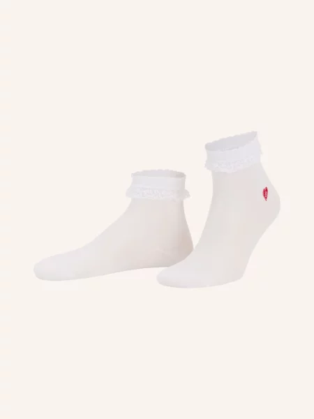 Johann & Johanna Skarpety Romance Lace Breuninger weiss białe