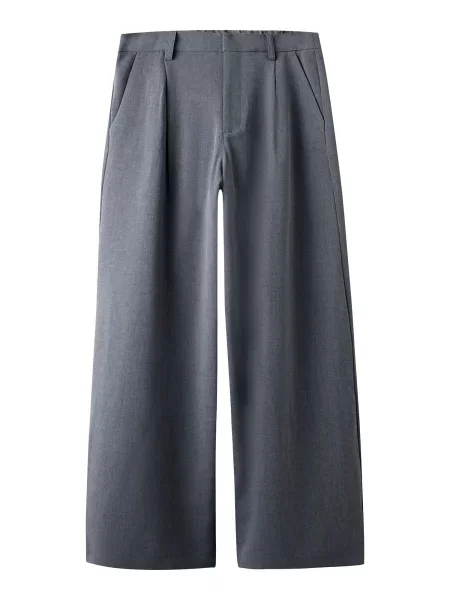 LMTD Pantaloni NLFLUIS metalic gri
