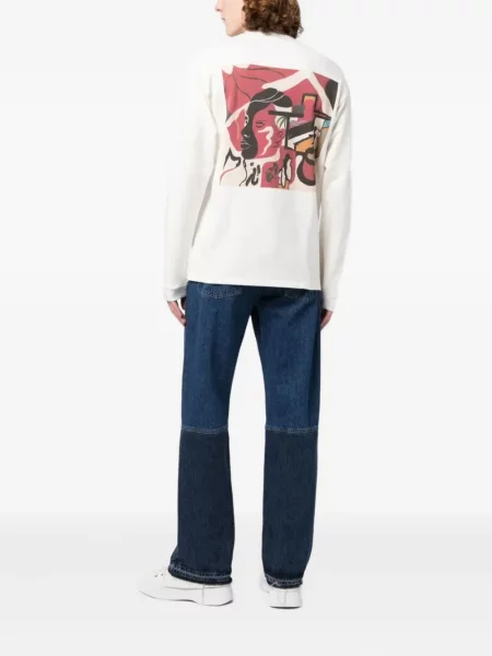 Tricou Bethany Williams cu imagine lung alb