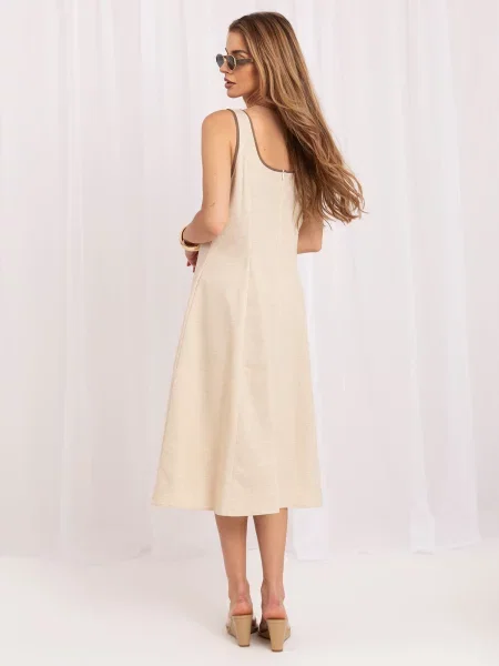 Rochie Italy Moda fără mâneci bej