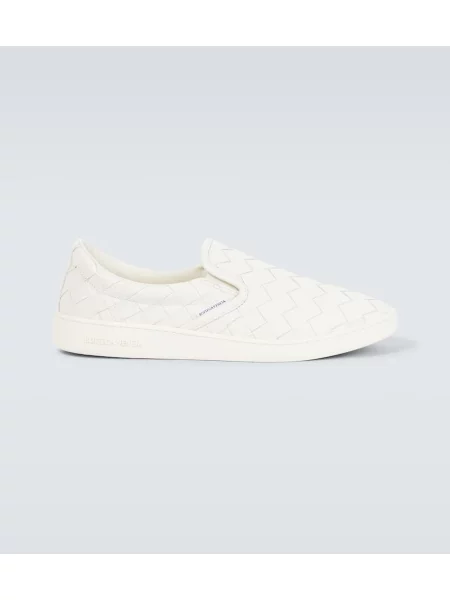 Sneakerși Bottega Veneta din piele slip-on alb