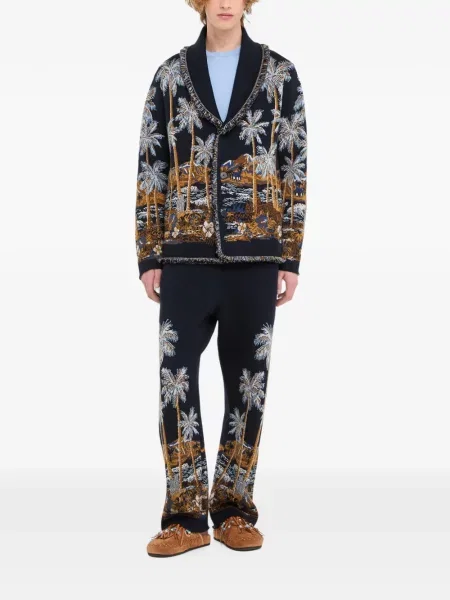 Cardigan Alanui cu franjuri albastru
