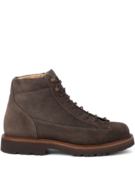 Велурени туристически боти Brunello Cucinelli кафяво