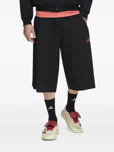 Шорти Adidas с принт с връзки черно
