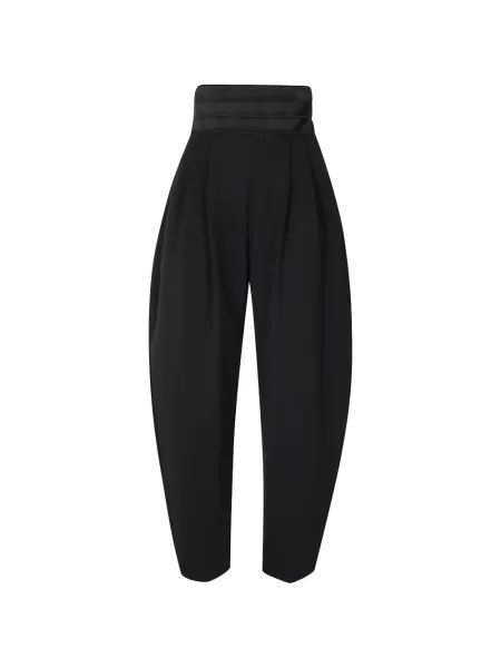 Pantaloni The Andamane din satin negru