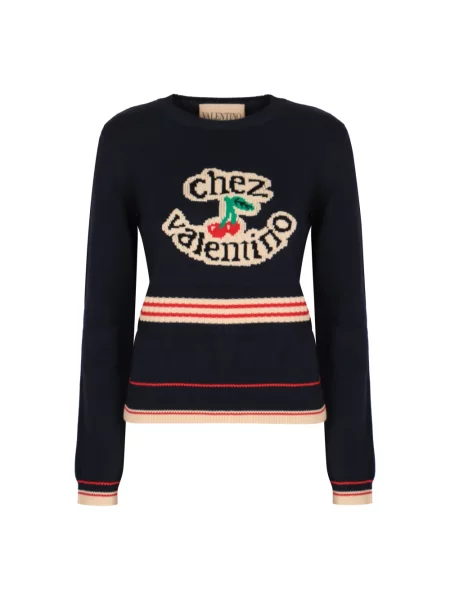 Sweter Valentino Garavani niebieski