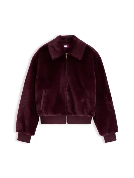 Tommy Jeans Geacă de primăvară-toamnă ciclam