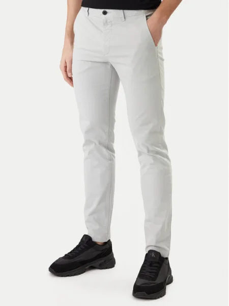 BOSS Pantaloni chino gri