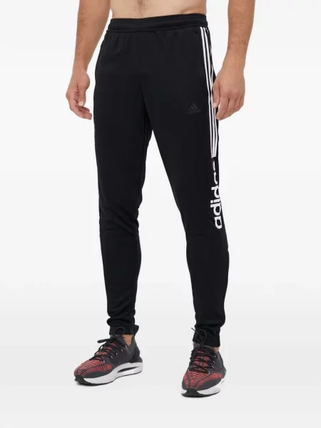 Τρέξιμο παντελόνι Adidas από διχτυωτό slip-on μαύρο