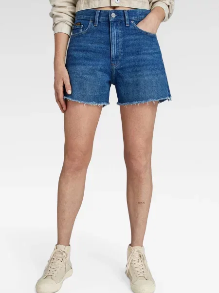Короткі джинсові шорти G-star Raw сині