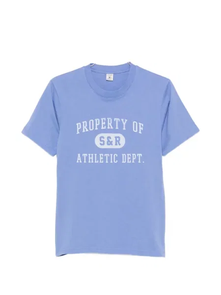 Scurt tricou Sporty & Rich cu imagine albastru