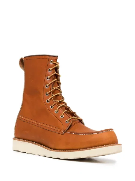 Боти до глезена Red Wing Shoes с връзки с дантела червено