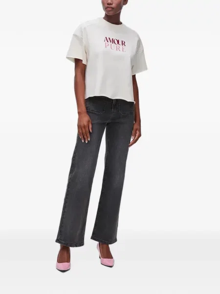 Tricou Benetton cu imagine alb