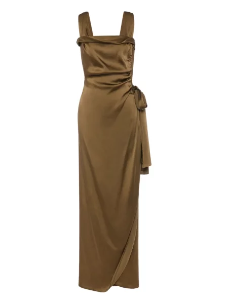 Rochie Maison Margiela drapată maro