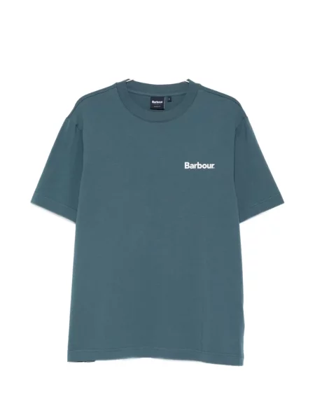 Majica Barbour s autogramom plava
