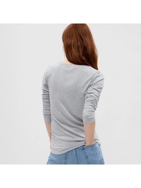 Top GAP Longsleeve Crewneck Modal Top Grey XL szary