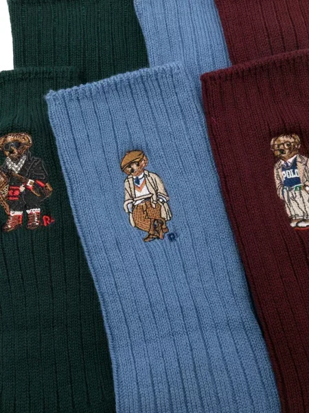 Boxeri Polo Ralph Lauren plisat cu broderie din piele gri
