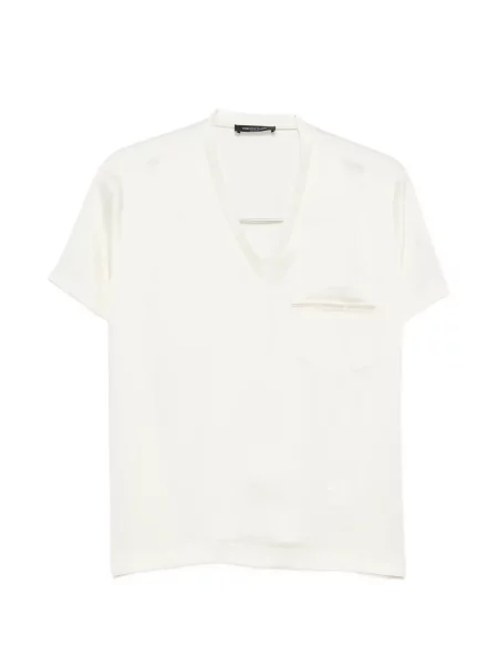 Tricou Fabiana Filippi cu decolteu în V alb