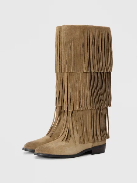 Vysoké čižmy Steve Madden Spur béžová