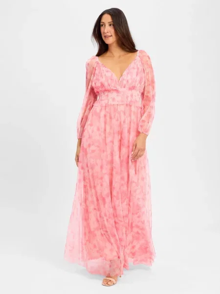 Marie Lund sukienka wieczorowa Kobiety wyrazisty róż wzorzysty 32
