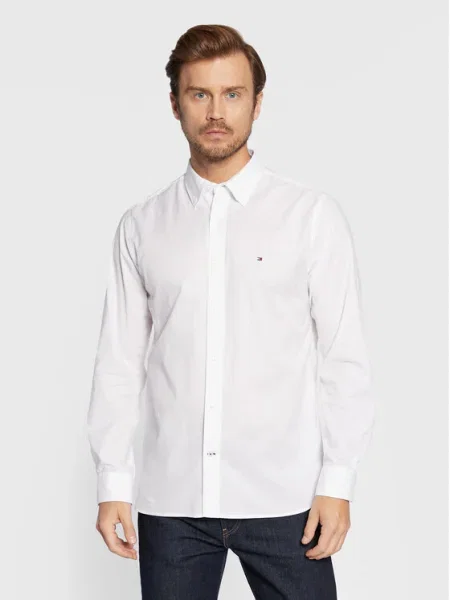 Tommy Hilfiger Cămașă Core Flex Poplin alb