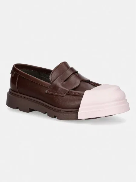 Camper mocasini pentru femei din piele Junction maro