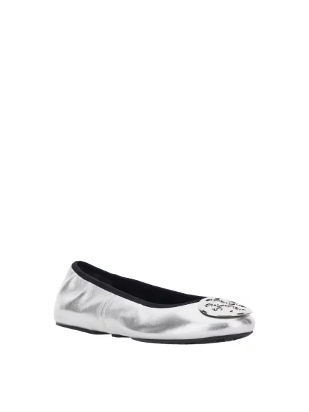 Balerinki Tory Burch skórzane szare