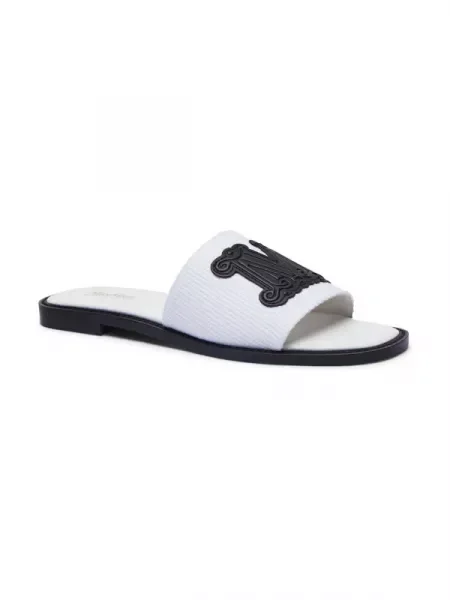 Max Mara Leisure Papucs GENE bőr hozzáadásával fehér