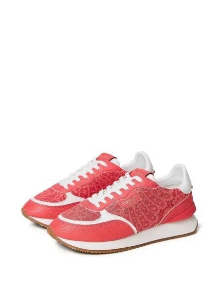 Sneakerși Twinset din dantelă roșu