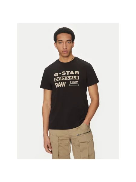 G-Star Raw Majica Originals Regular Fit črna