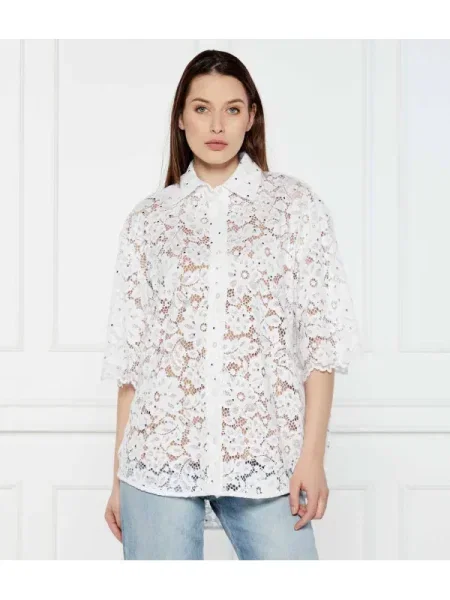 Michael Kors De dantelă cămașă alb
