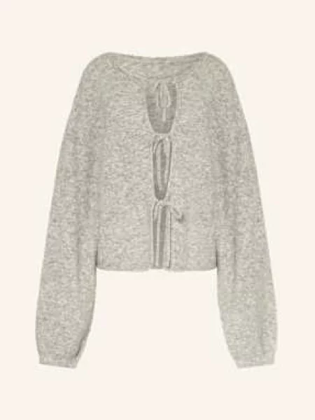 Black Palms Kardigan Zusie Z Dodatkiem Alpaki grau czarny