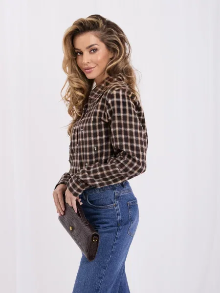 Košulja Italy Moda smeđa