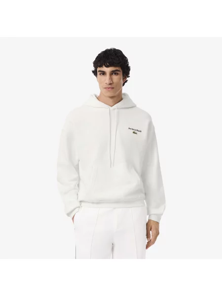 Lacoste Bluza Polarowa Z Nadrukiem biały