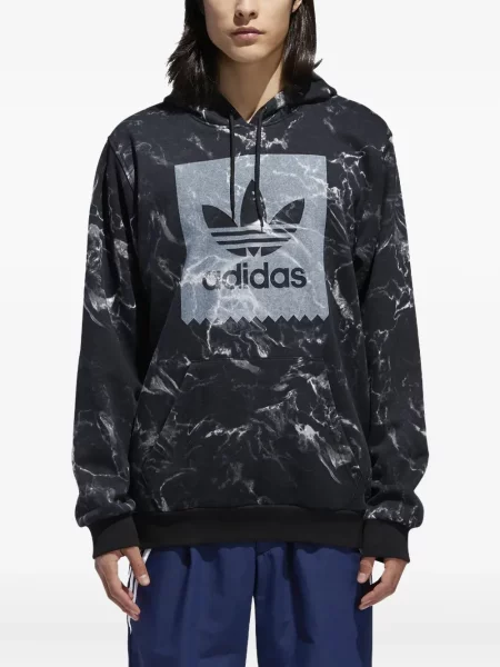 Kapucnis melegítő felső Adidas nyomtatás kék