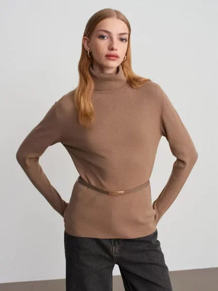 Dilvin Pulóver Pullover teveszín