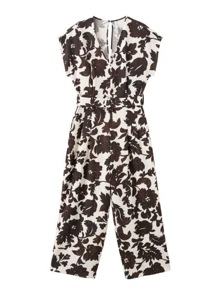 MANGO Kezeslábas Simba ekrü / csokoládé