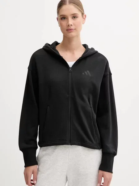 Adidas bluza All SZN z kapturem z aplikacją czarny