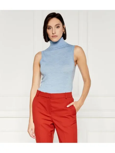Top Tommy Hilfiger de lână albastru
