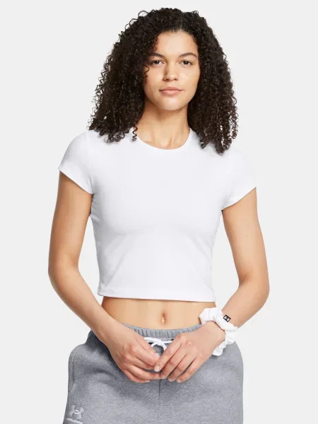 Tricou copii Under Armour alb