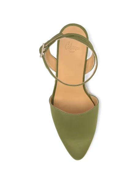 Espadrile Castaner cu pană verde