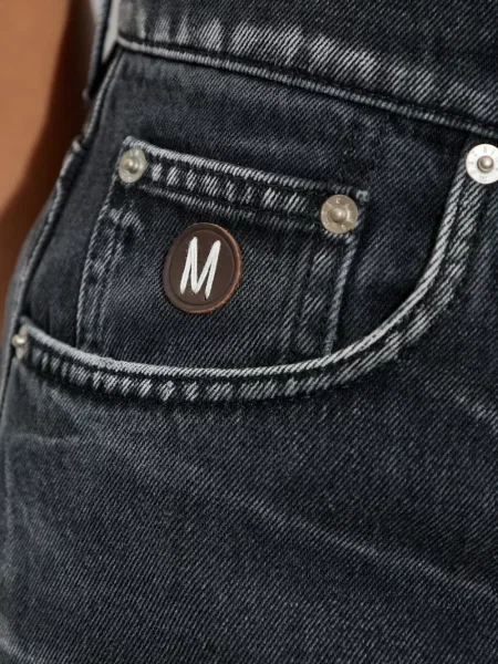 Blugi drepți Moschino negru